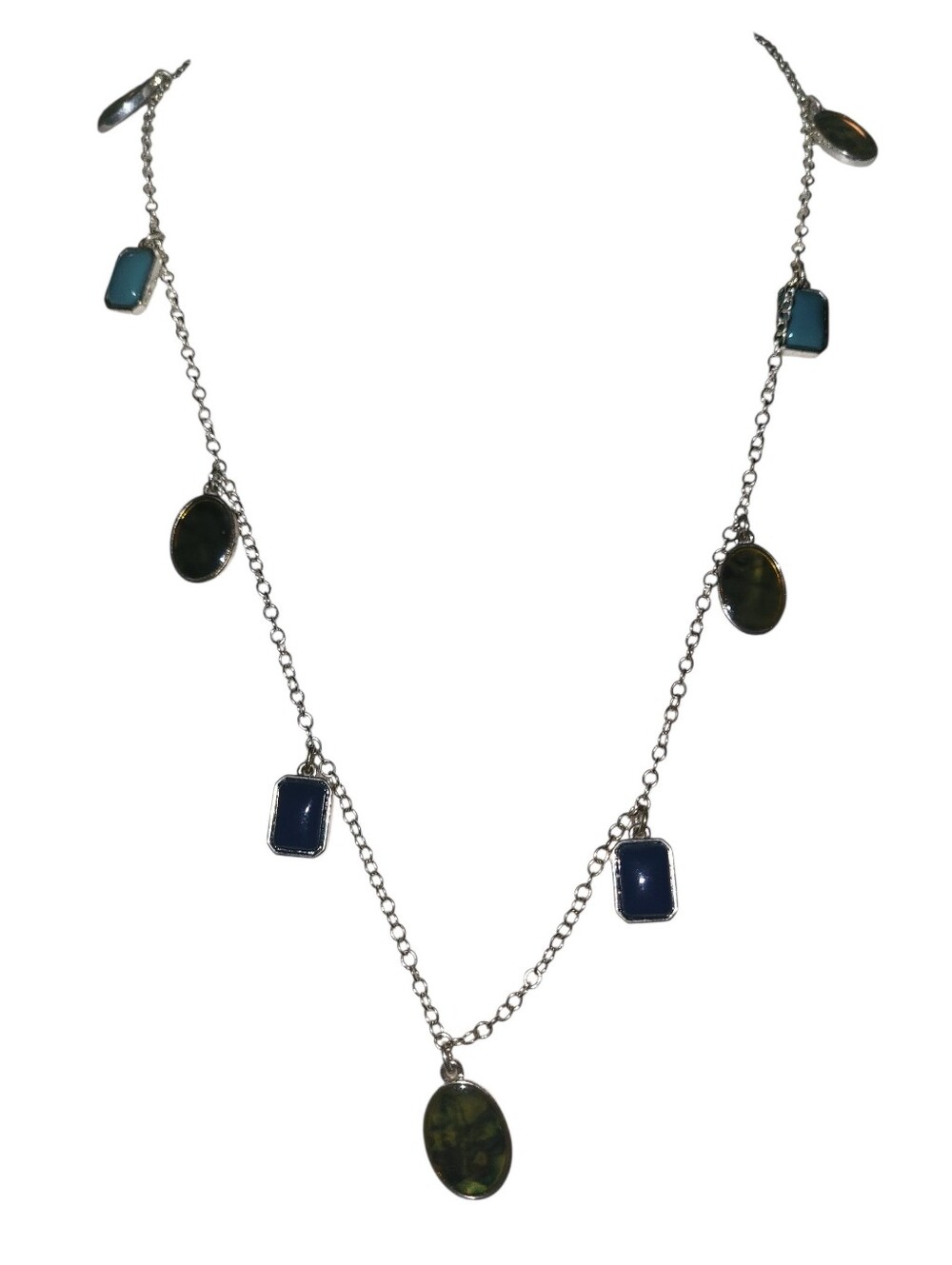 Multi Color Stone Long Necklace